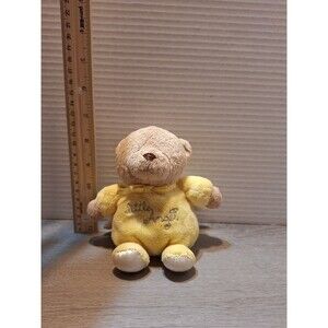Carters Child of Mine Little Angel Teddy Bear Rattle Plush Yellow White wings